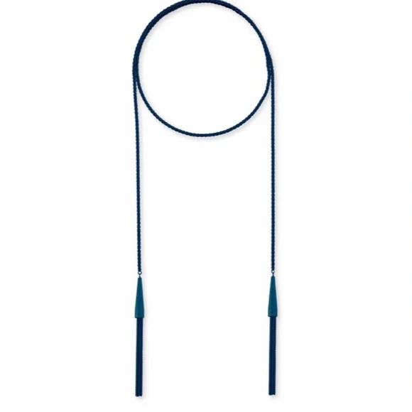 Kendra Scott Phara Tassel Necklace in Matte Navy - Picture 2 of 9